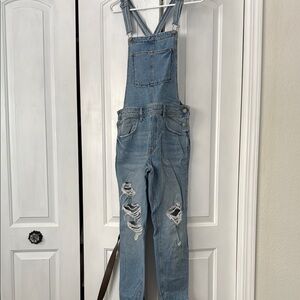 H&M Distressed Denim Overalls